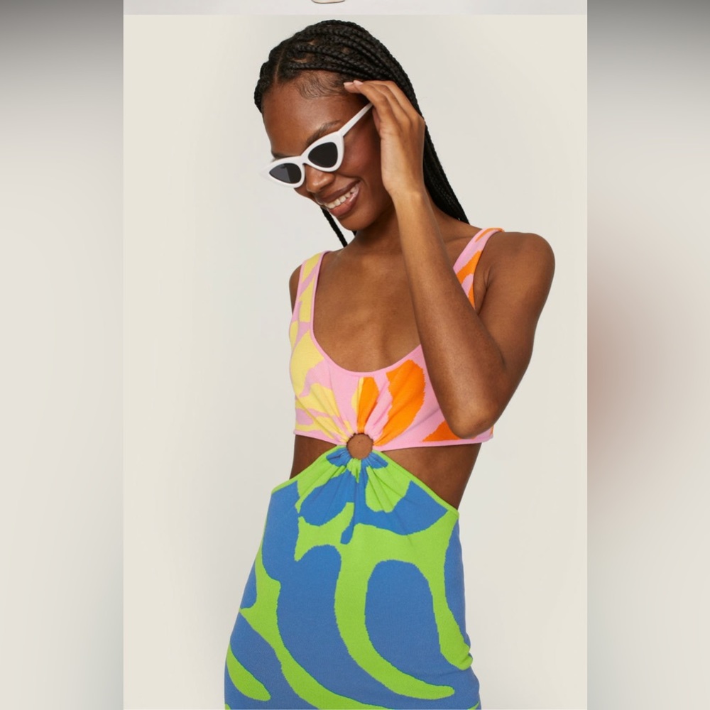 Solid & Striped The Bailey Cut Outs Mini Dress Ne… - image 4